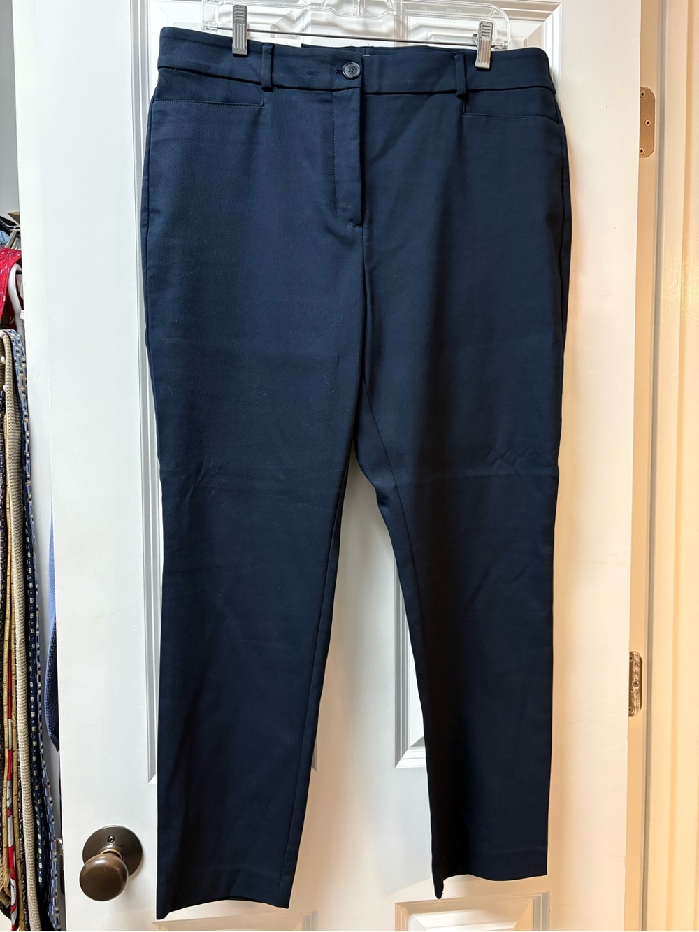 NWT LOFT the Sutton Skinny Navy Straight-Leg Dress Pants